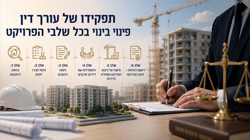 תפקידו של עורך דין פינוי בינוי